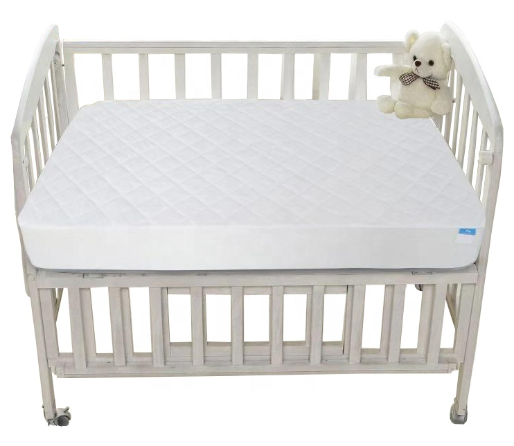 Waterproof Knitted Baby Urine Proof Crib Mattress Protector Cover, Wholesale Mattress Pad Cover with Knitted Skirt