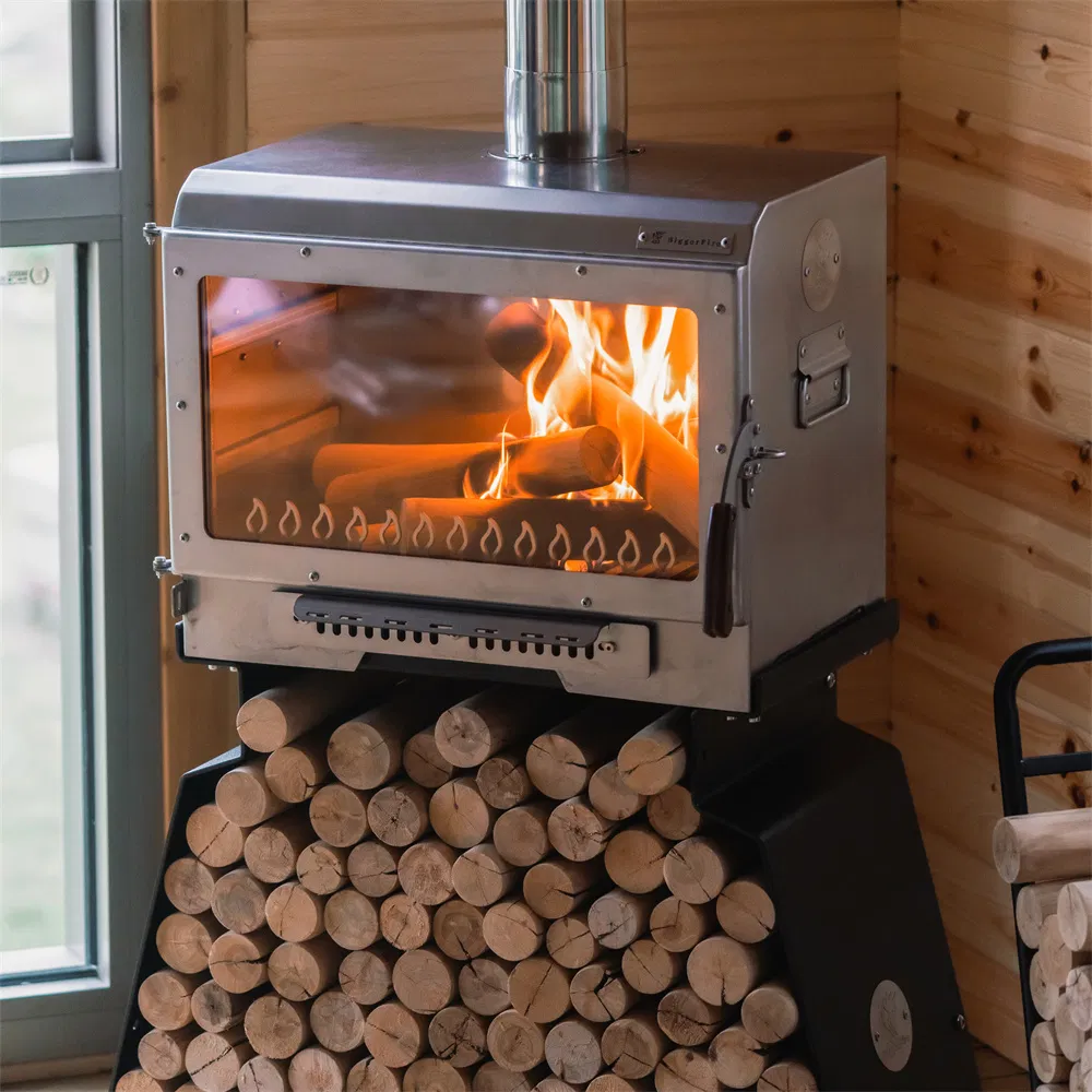 Large Freestanding Tent Living Room Heater Wood Burning Stove Indoor Decorative Table Fireplace