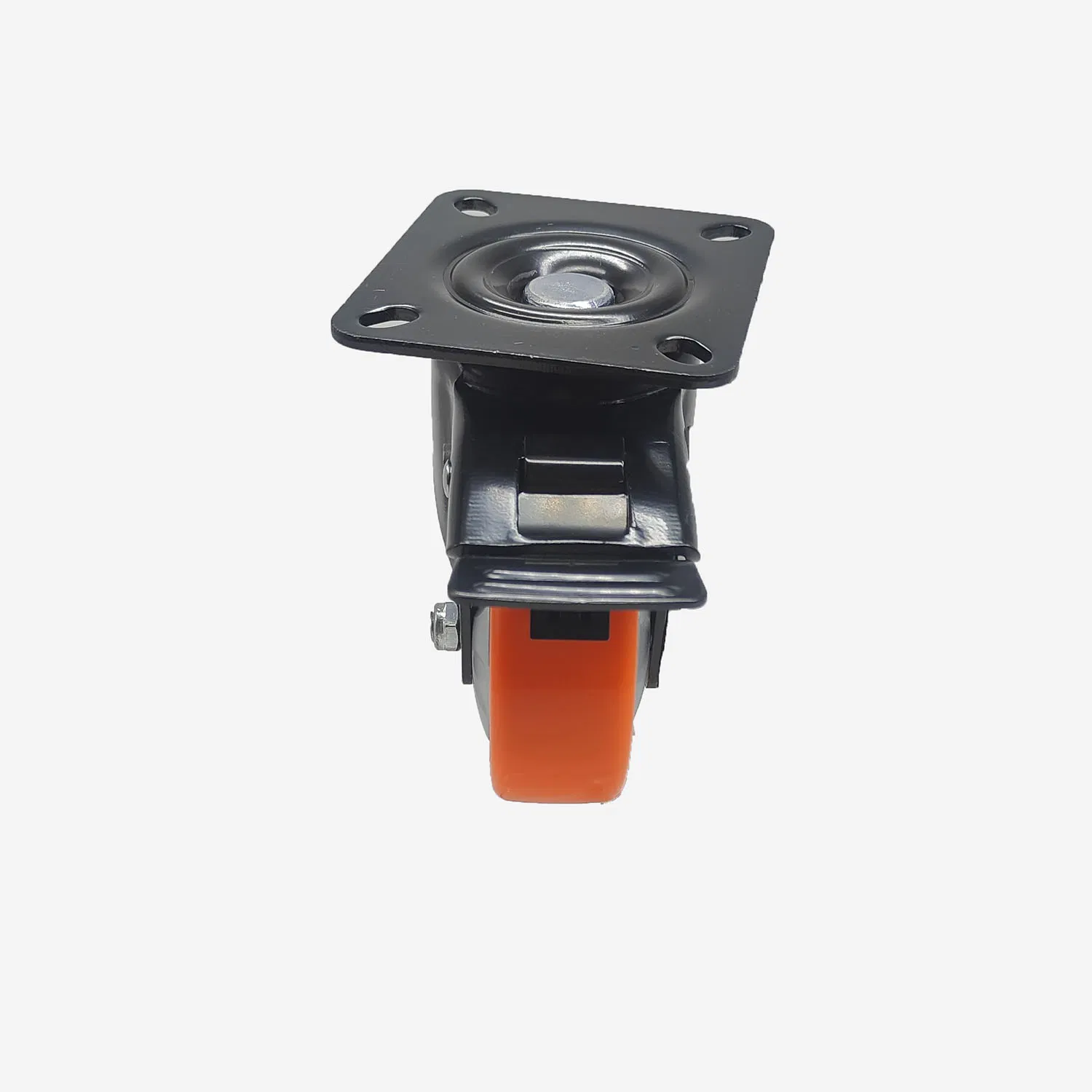 100 mm Mediun-Heavy Trolley Ball Bearing Top Plate Shipping Swivel Brake TPU Casters Wheels