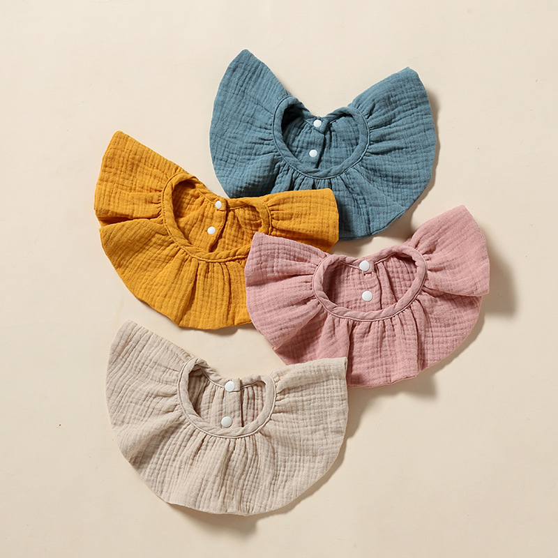 4-Layer Pure Cotton Bib Gauze Burp Cloth - Thin Design, Absorbent, Breathable & Gentle for Newborns