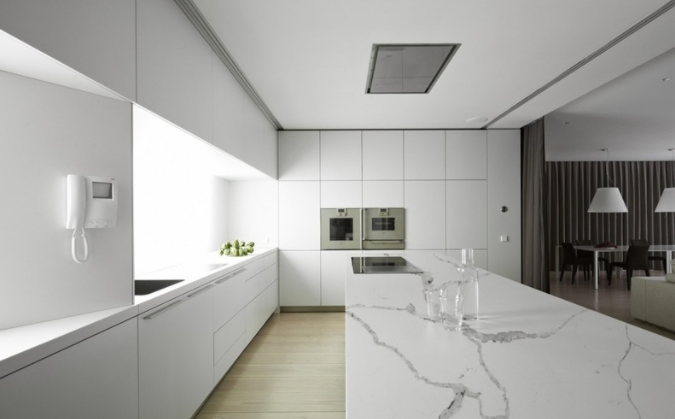 Quartz Slab White Calacatta for Table Desk Bar