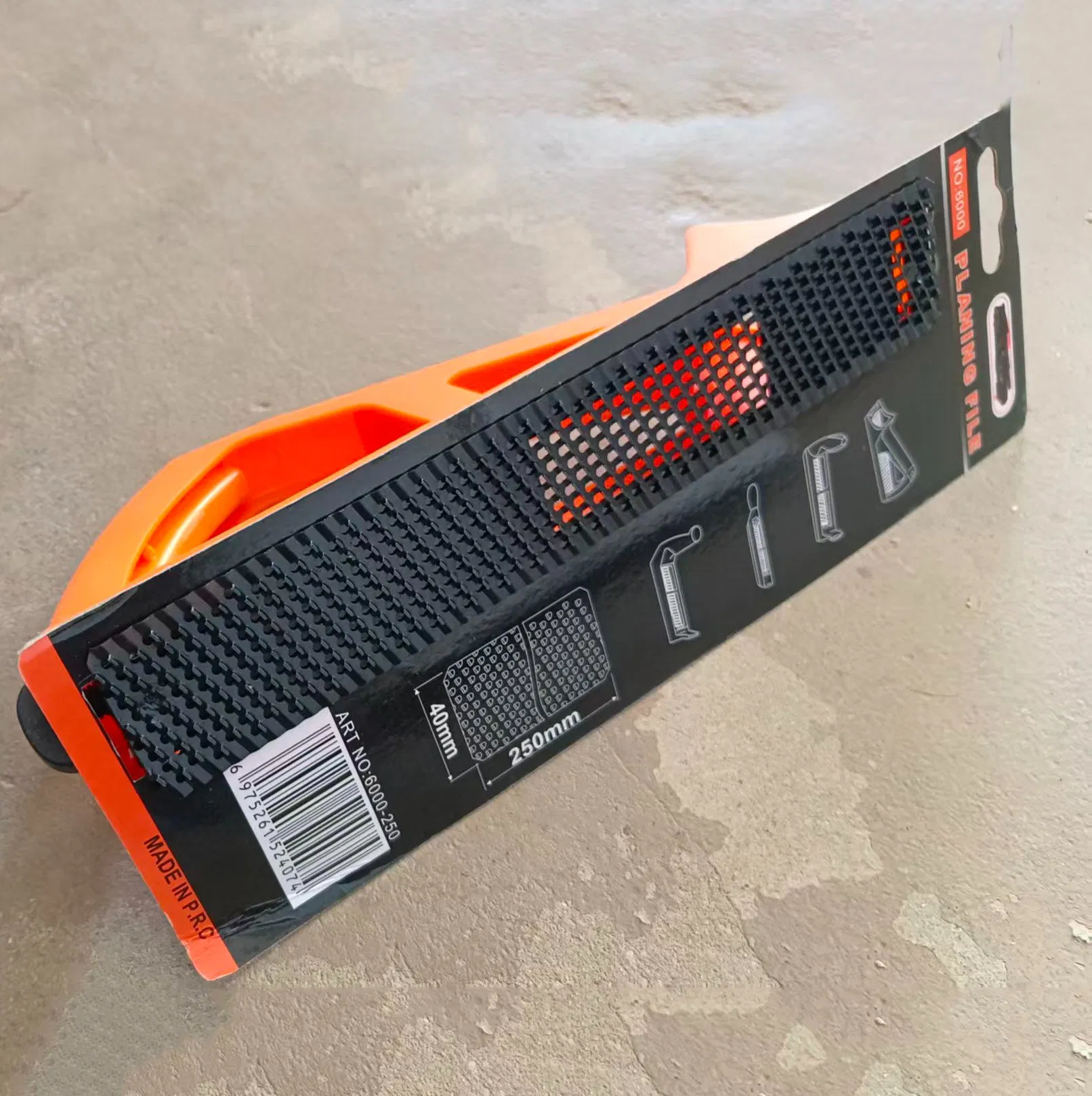 Напильник плоский 250x40 мм с ручкой ABS