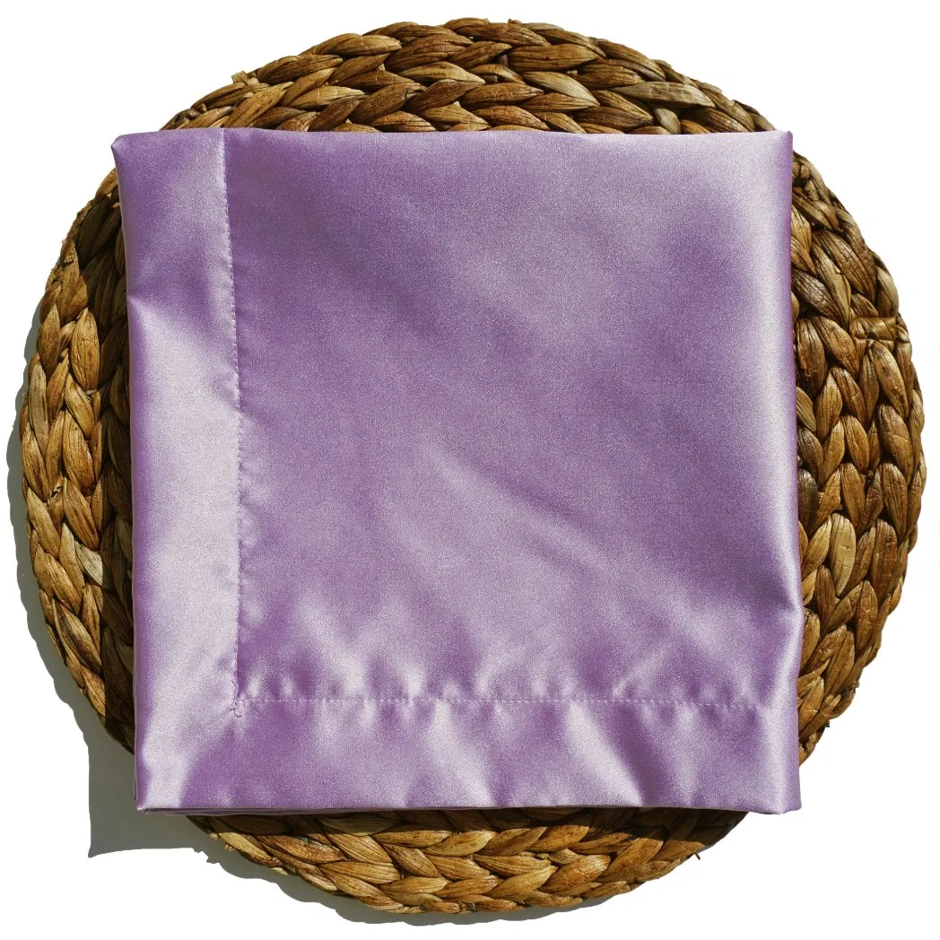 Hot Sales Nu Violet Pure Satin for Napkin Cloths and Table Cloth for Luxe Events