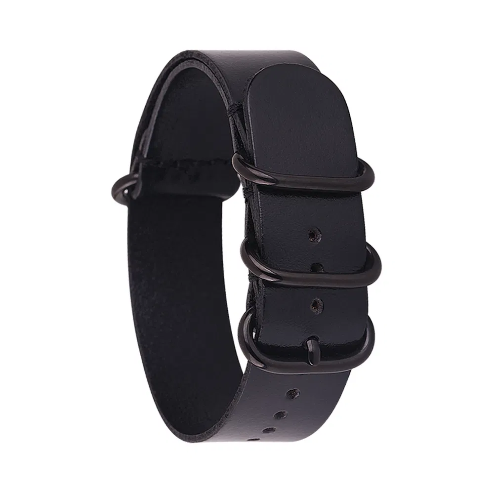 Full-Grain Leather Nato Watch Strap for Quartz Watch