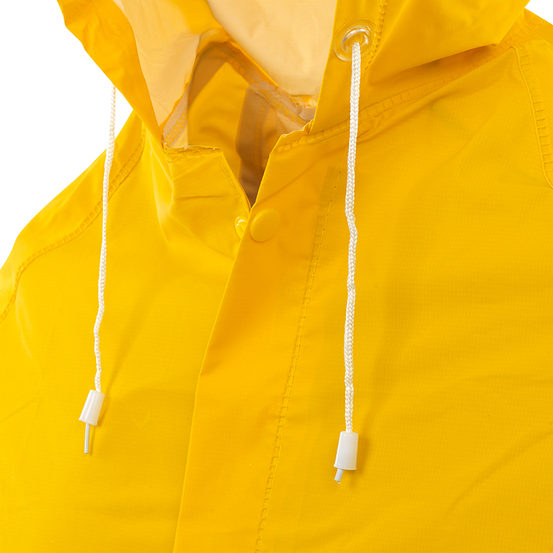 High Quality Lightweight Outdoor Mesh-Liner Waterproof Long Poncho Workwear PVC Polyester Raincoat