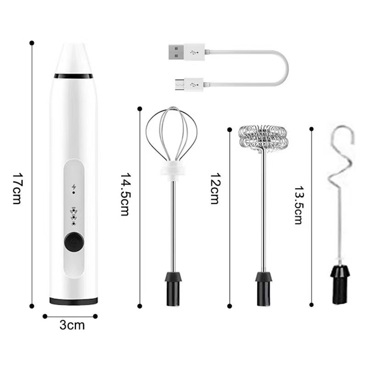 Factory Sale Stainless Steel Electric Foam Maker Handheld Milk Frother for Latte