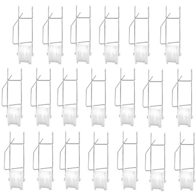 Tomato Trellis Roller Hooks with 15m Rope, Support Clamps for Farm Planting Fruit Tomato