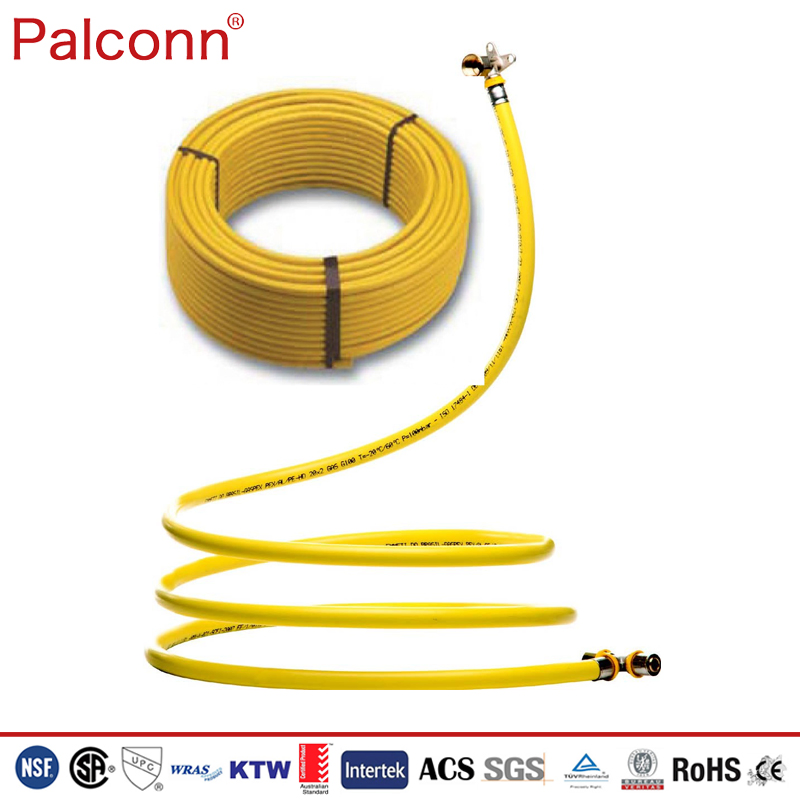 OEM Yellow Color 25*2.5mm PE-Al-PE Aluminium Composite Gas Pipe