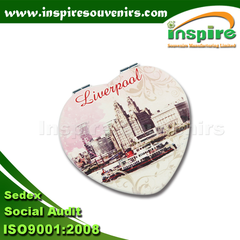 Promotional Carnival Customized Decorative Metal Pocket Makeup Mirror