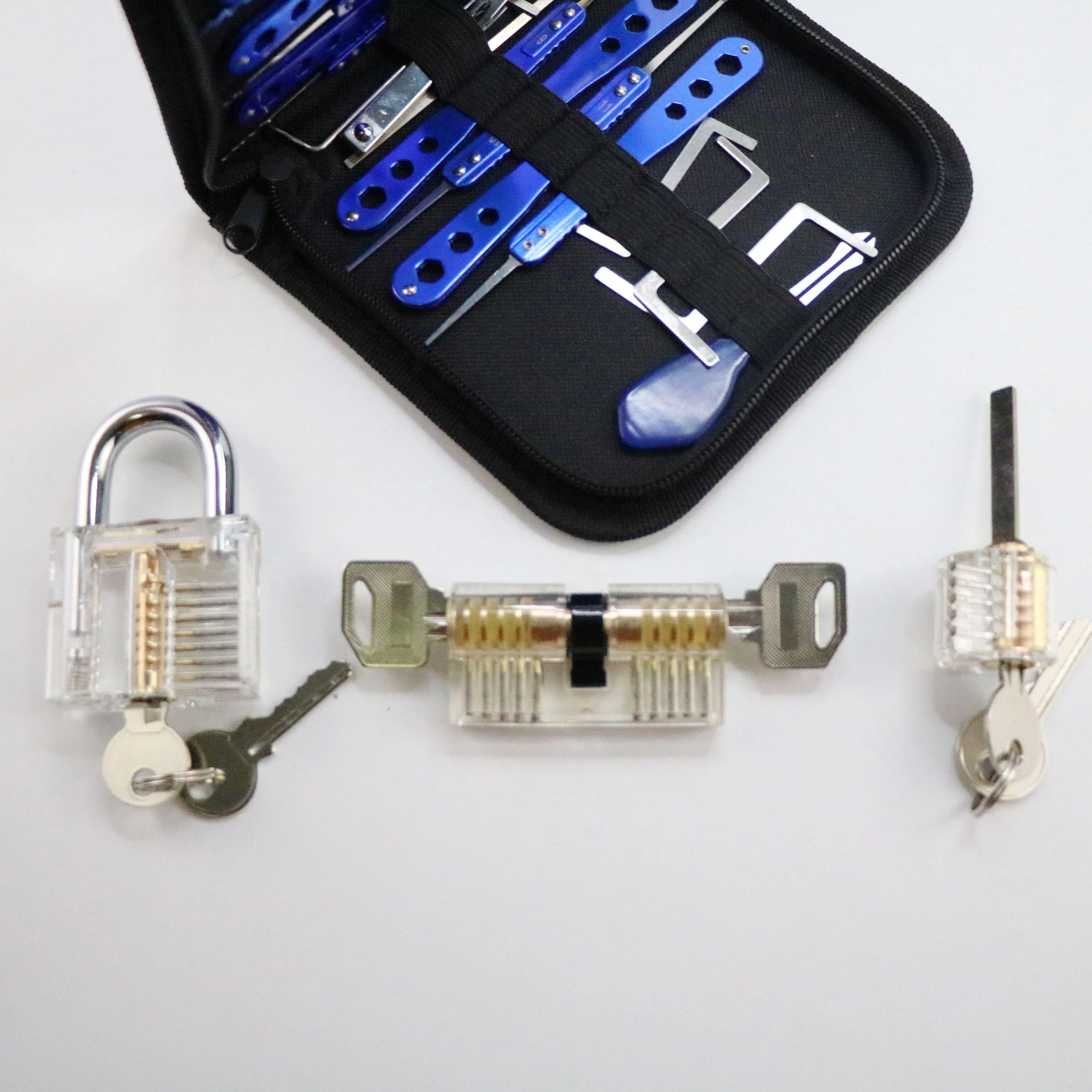 Locksmiths Beginner Transparent Practice Credit Card 19PCS Lock Pick Tools Locksmith Tools