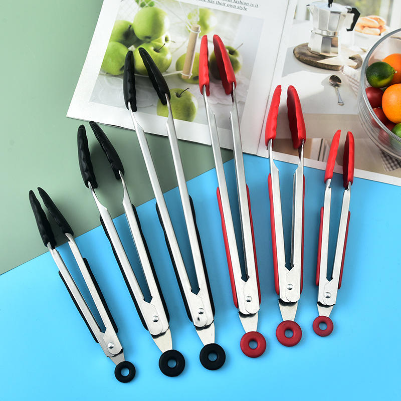 High Quality Kitchentongs Silicone Food Tong for Cooking Salad Barbecue Baking