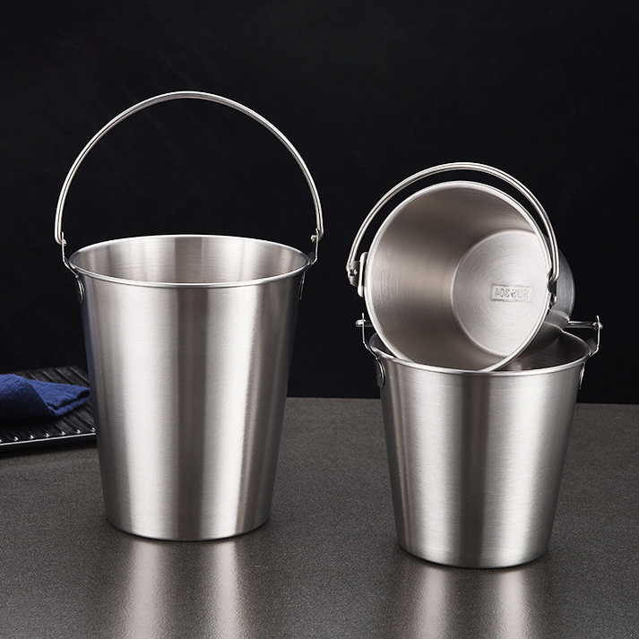 Bar Stainless Steel Ice Drink Bucket Large Outdoor Beer Wine Champagne Bottle Ice Bucket for Party