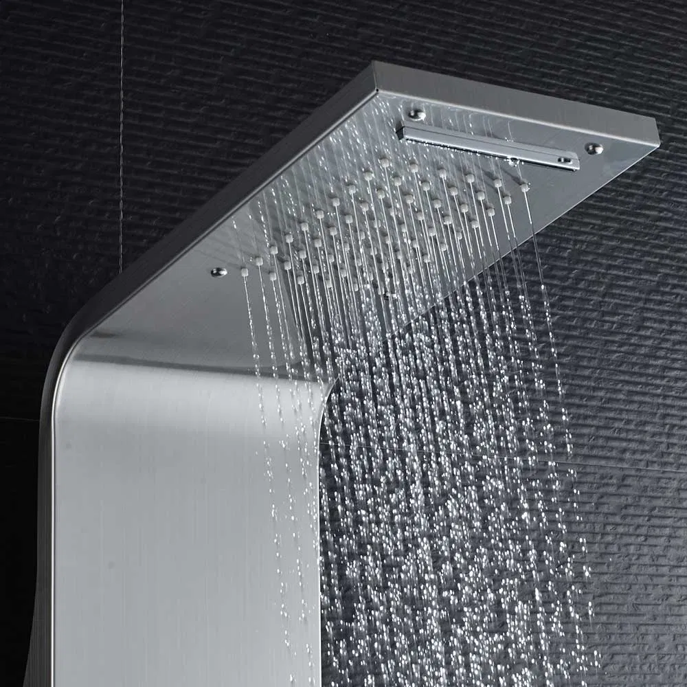 Wall Mount Tub Filler Waterfall Shower Panel with Hand Shower