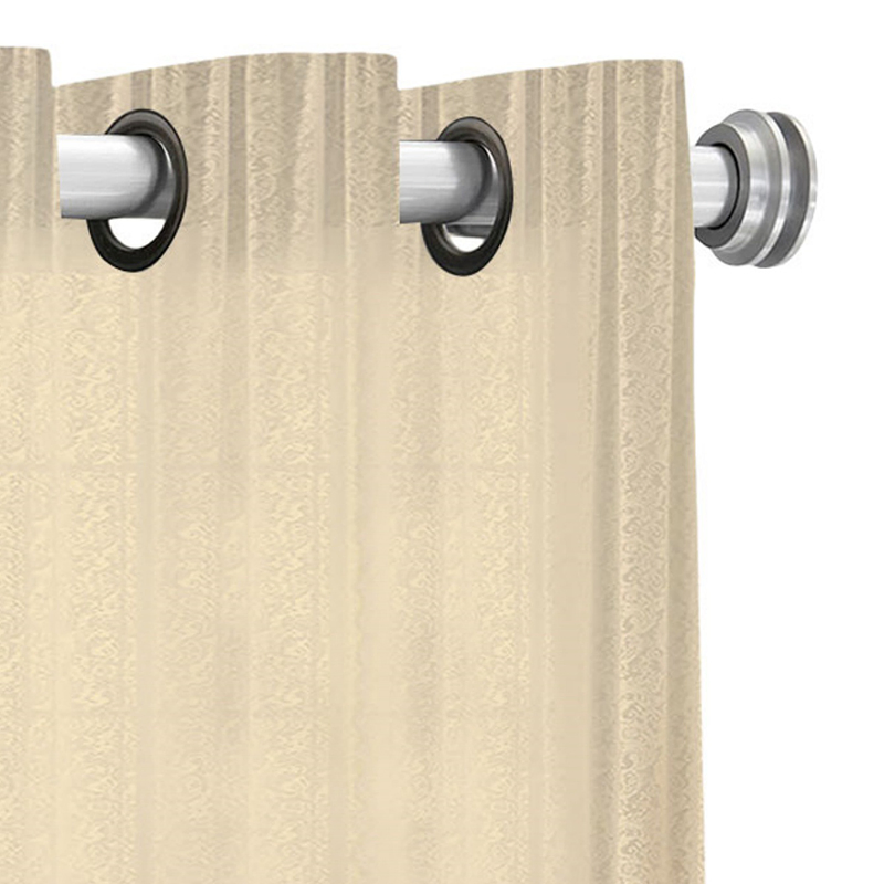 French Window Screen, Lace White Gauze Curtain, Bay Window, Living Room, Bedroom, Balcony, No Perforated Curtain