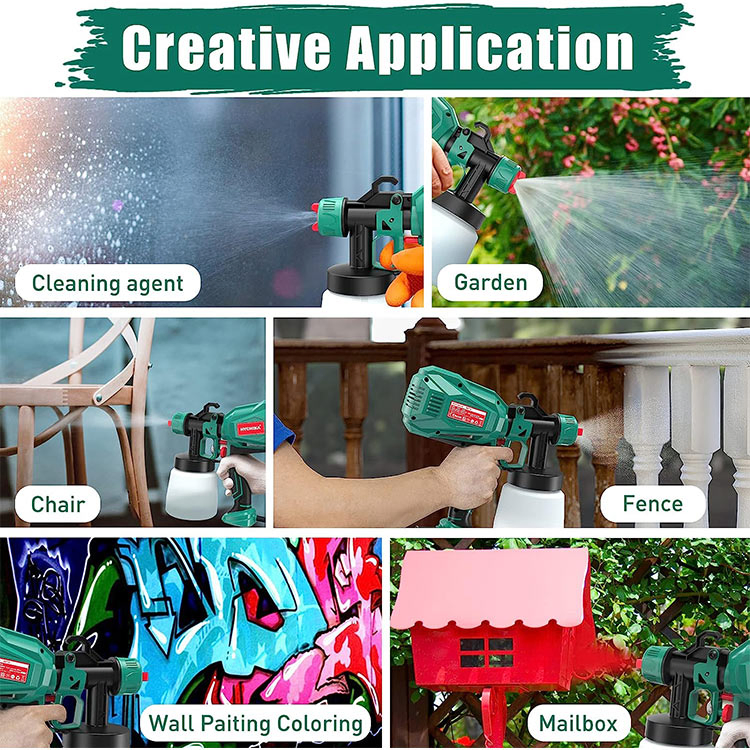 1500ml Large Capacity Cordless Spray Gun with Adjustable Width of Spray Patterns