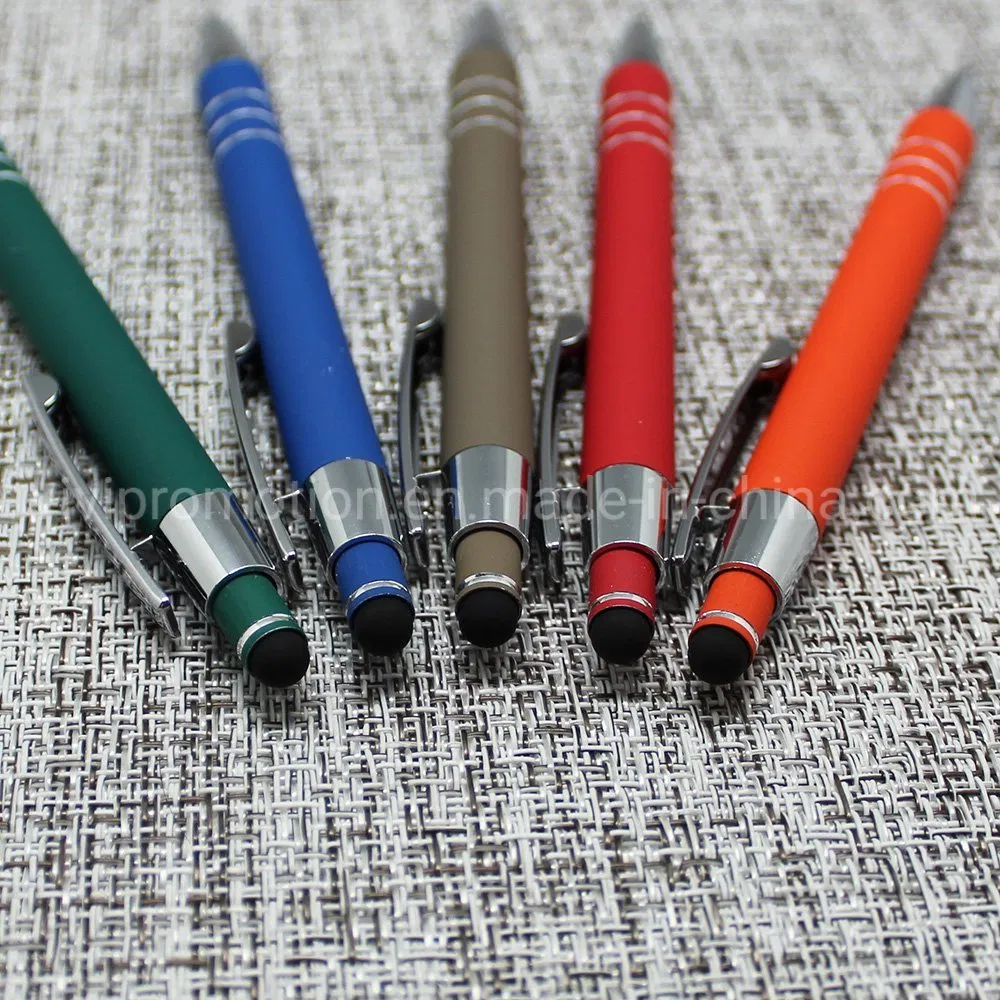 Rubberized Stylus Ball Point Pen for Promotional Gift