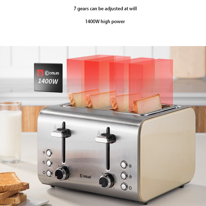 Silver Stainless Steel Toaster Toaster with 500g Capacity
