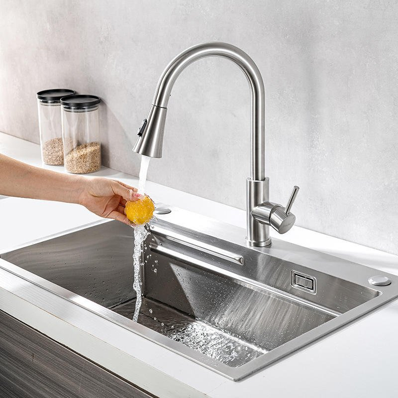 Rectangular Single Basin Nano Treated Stainless Steel Kitchen Sink