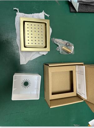 Homedec Shower Head Body Spray Adjustable Rectangle Shower Jet Body Spray SPA Brass Wall Mount Massage SPA Side Sprayer, Brushed Gold, 4 PCS