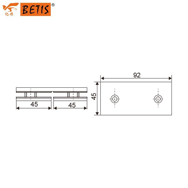 Shower Enclosure Hardware Patch Fitting Mirror Finish Heavy Duty Split-Face Glass Clamp Retaining Clip