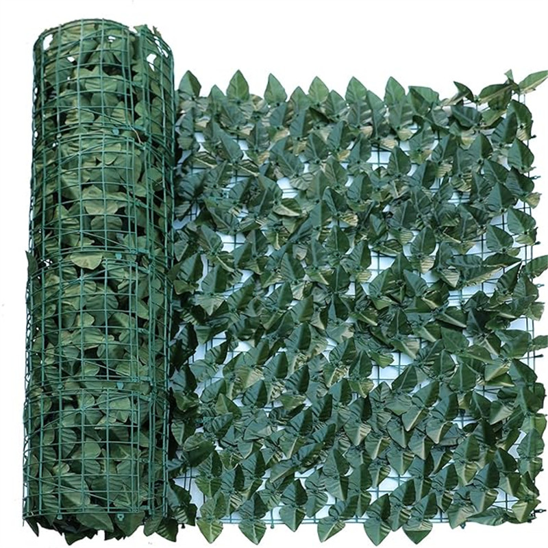 New Artificial Grass Wire Fence Leaf Fence Balcony Railings Green Fence Artificial Fence Grass for Garden