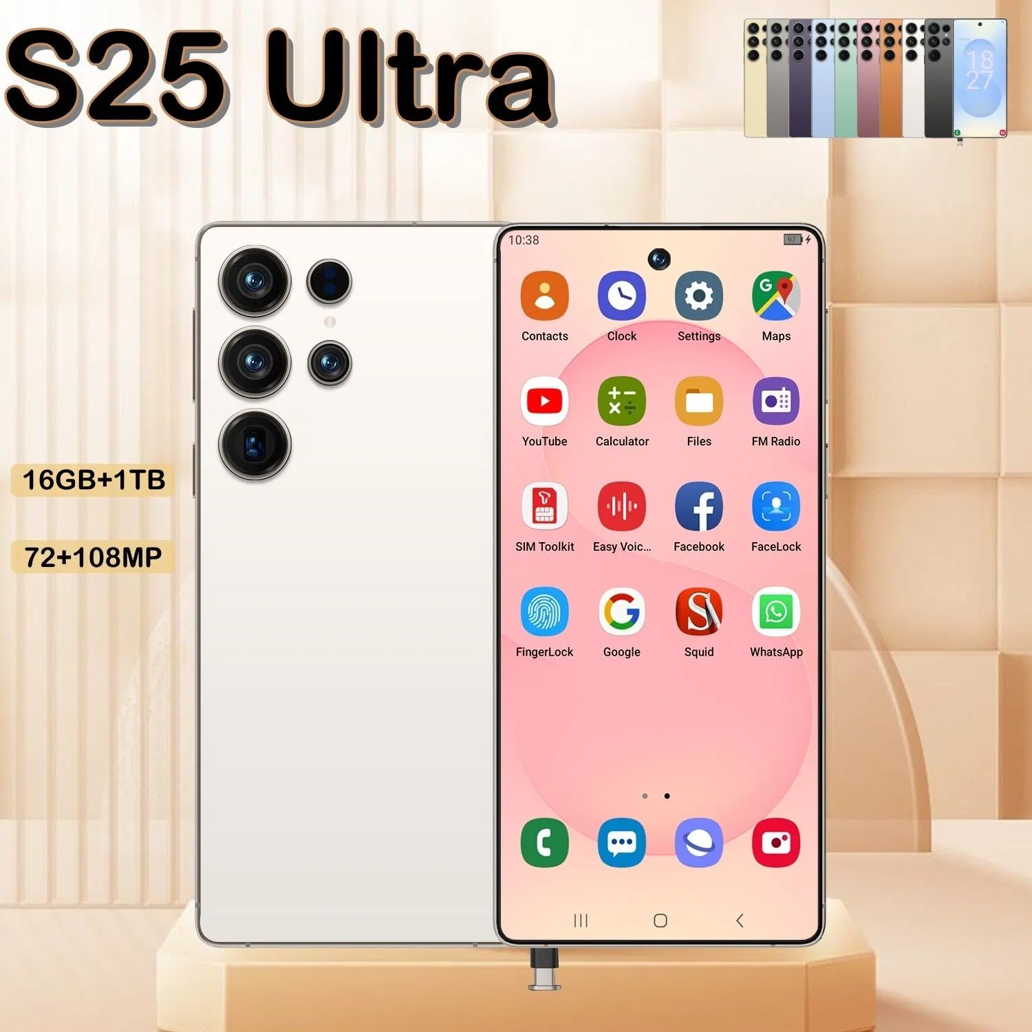 Смартфон S25 Ultra 5G 22+2TB, Android 14, 7.3 дюйма