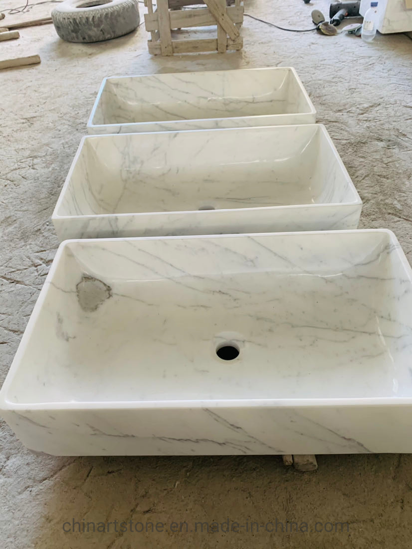 Мраморная раковина Nature Statuario White для ванной