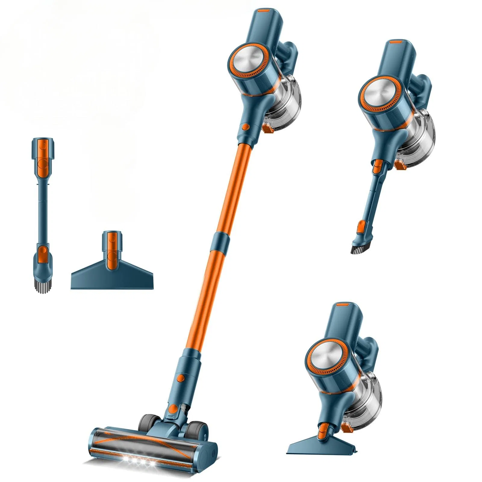 Longbank New Cordless Vacuum Cleaner Deep Cleans Hard Floors and Carpets Detangles Pet Hair Converts to Handheld Vacuum Cleaner