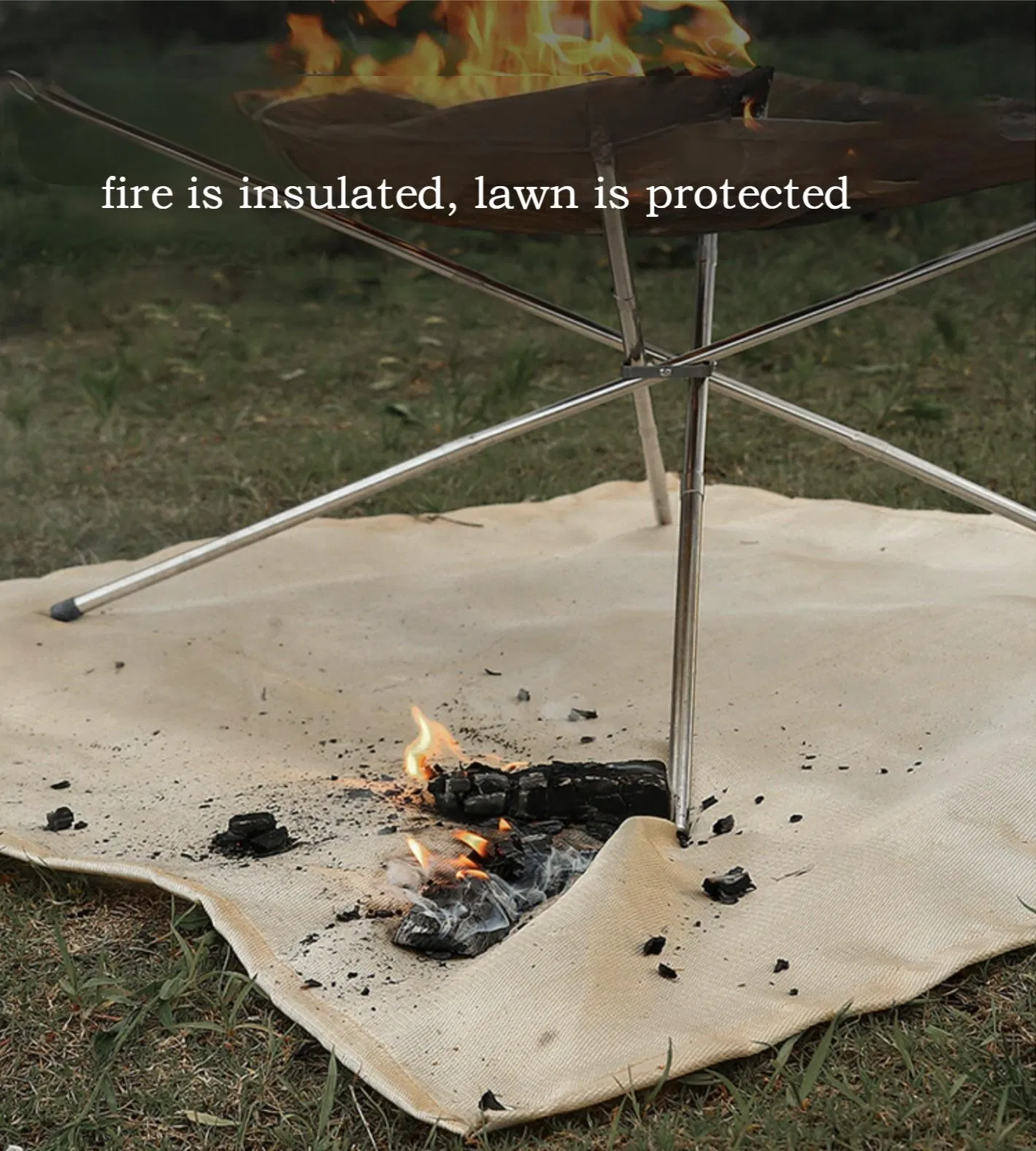 Camping Fireproof Mat Fire Insulation Mat Flame Retardant Mat