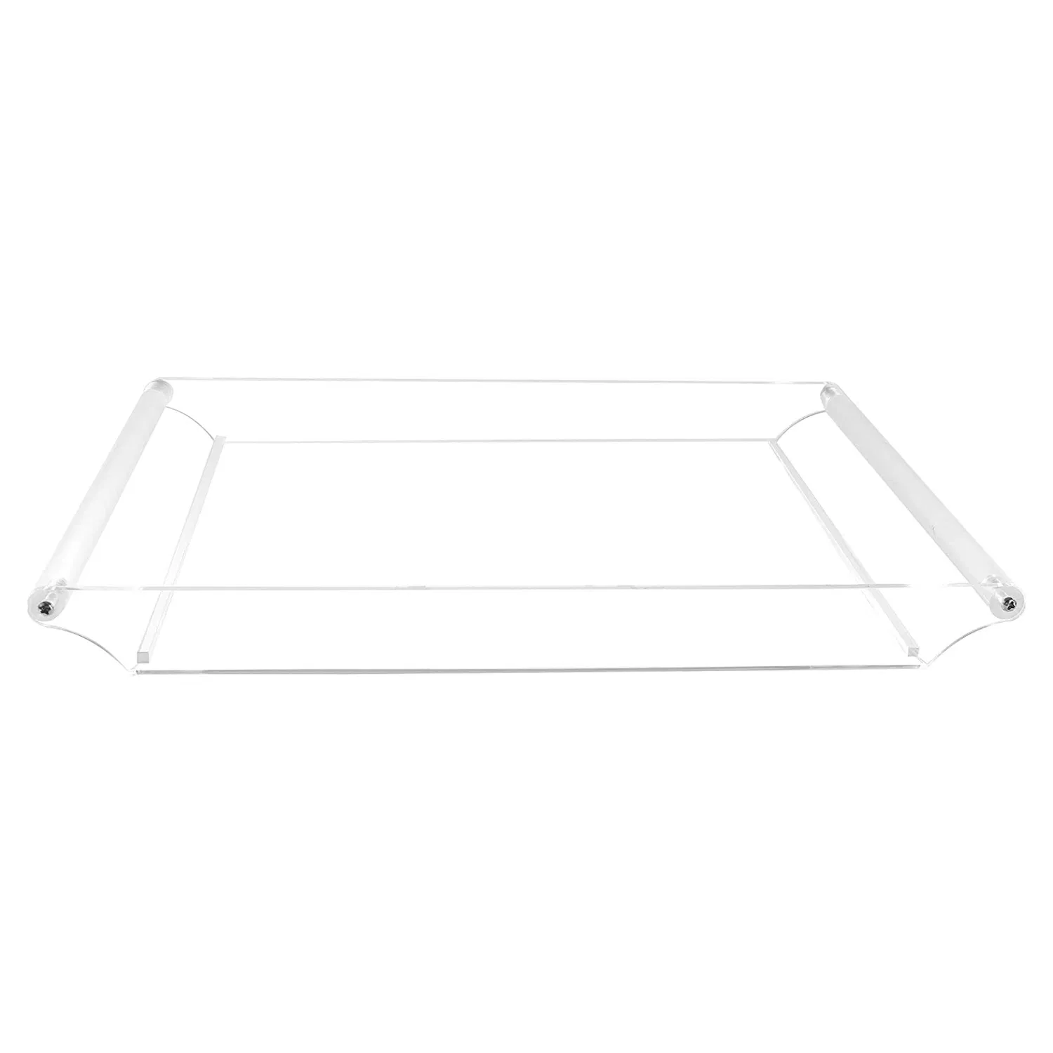 Art Rolling Tray Transparent Clear Acrylic Lucite Serving Tray