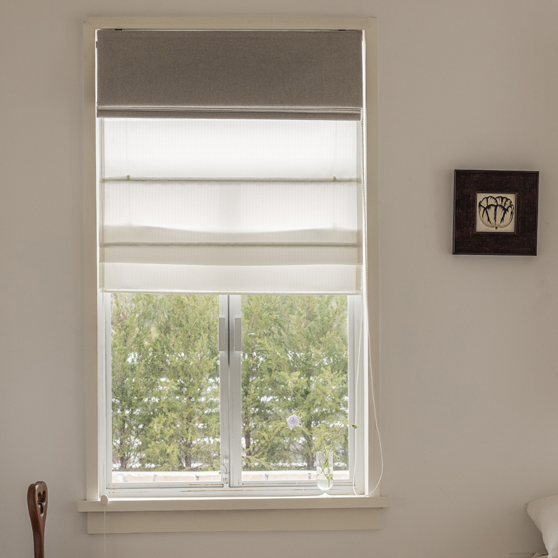 Factory Price Modern Roman Roller Shades Motorized Double Roman Blinds for Window