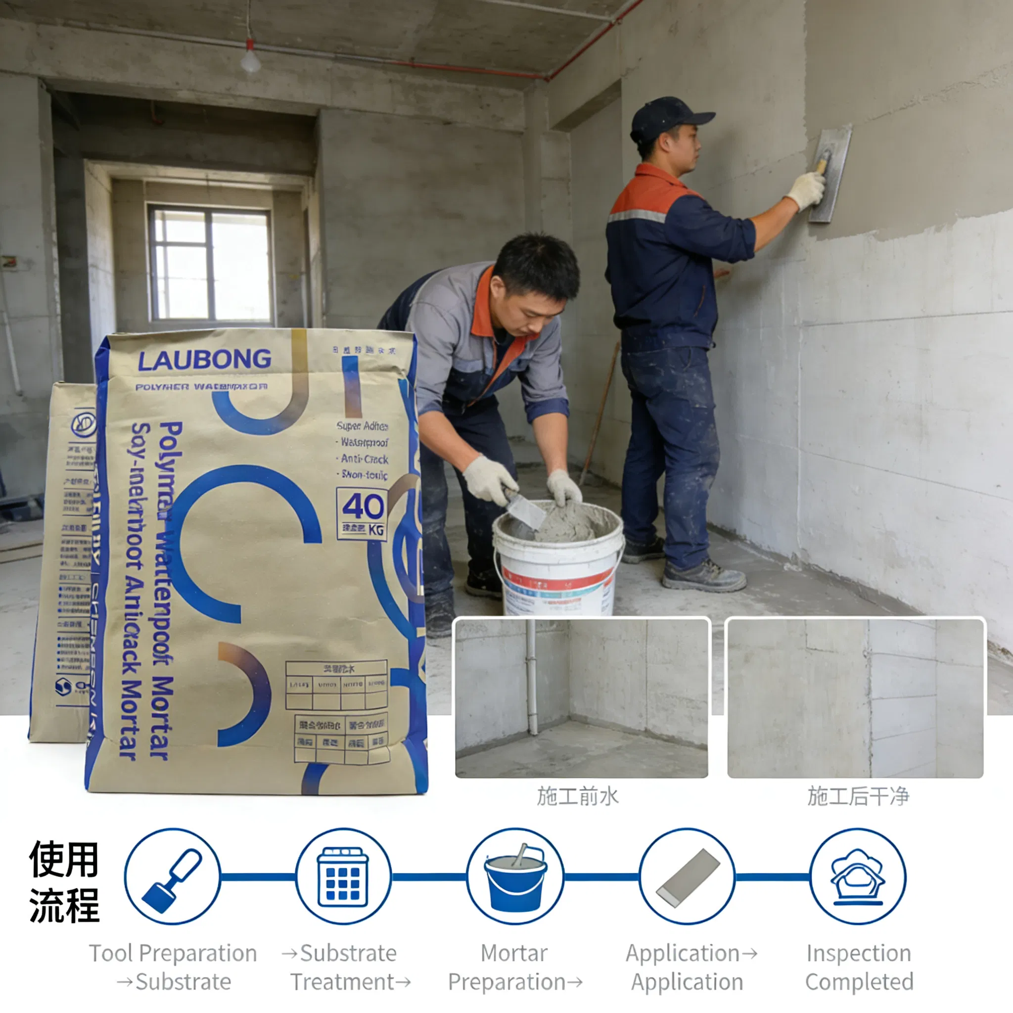 High-Strength Non-Toxic Polymer Cement for Outdoor and Indoor Solutions