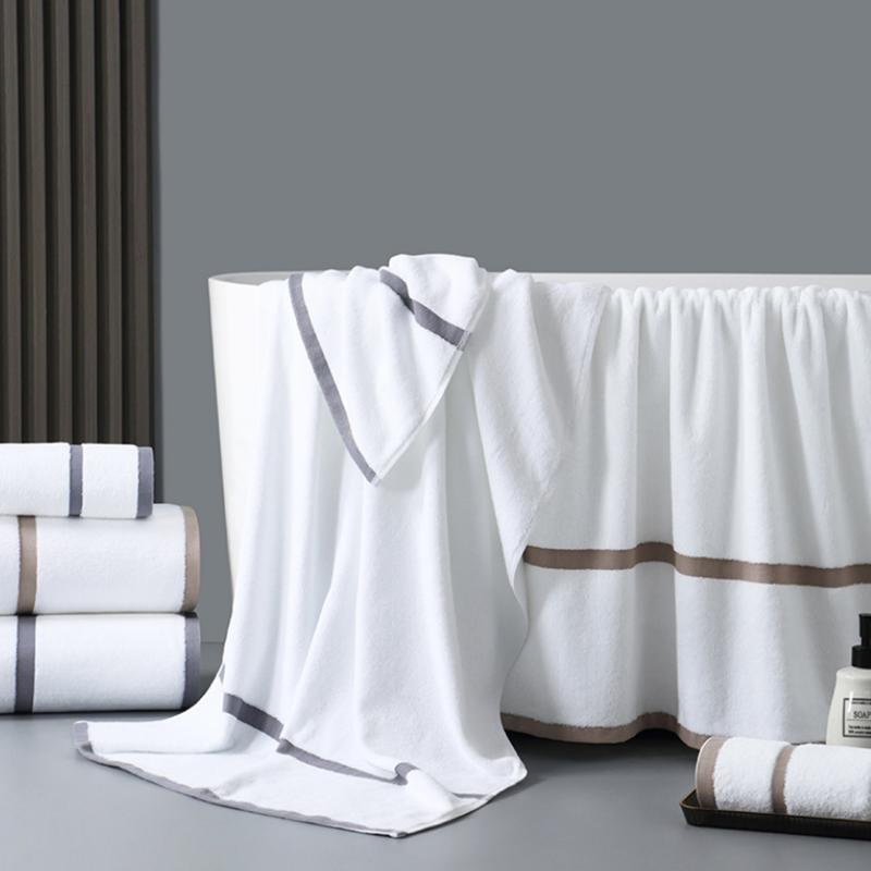 BSCI and Sedex 4p Certificated Factory Directly Sell Cotton Hotel White Bath Towel with Customized Logo