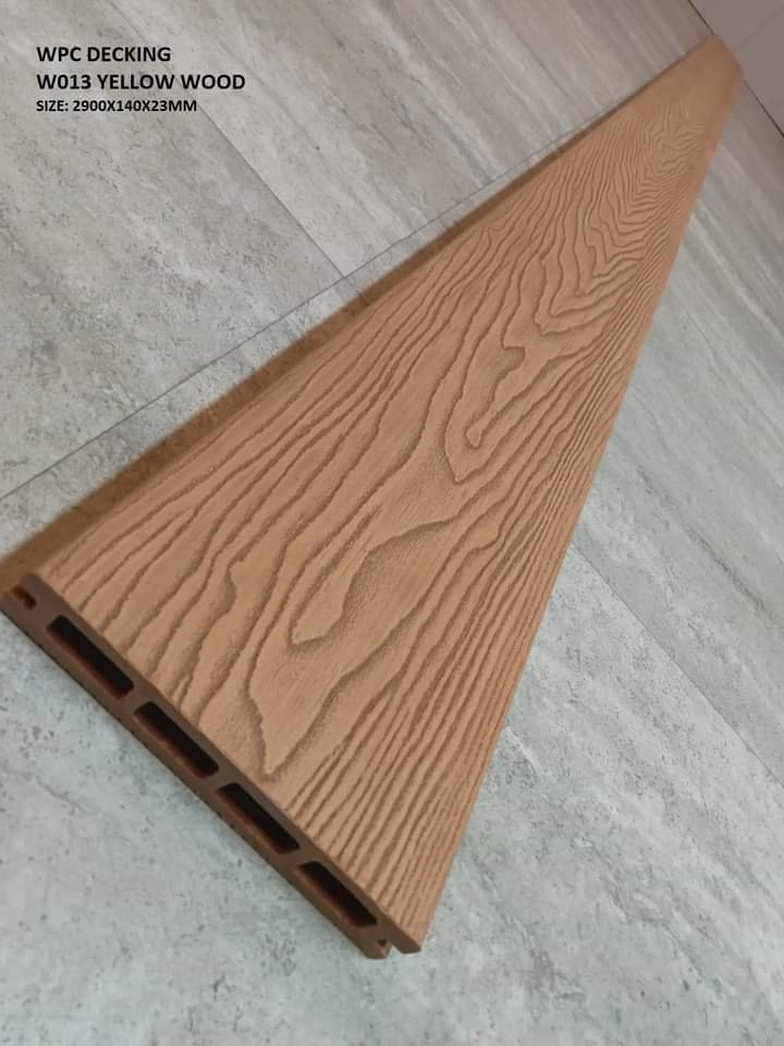 Outdoor Floor Capped Wood Fiber Waterproof Composite Solid WPC Decking