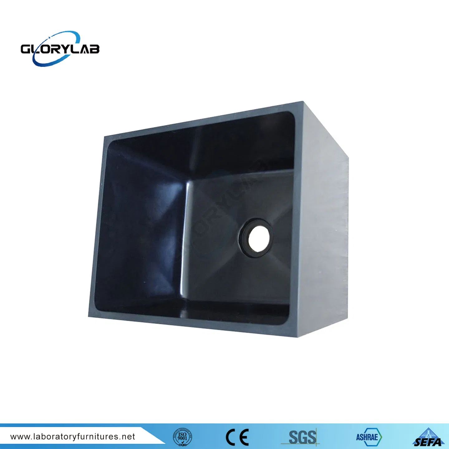 Medium Size Laboratory Epoxy Resin Sink with Edge (JH-ES003)