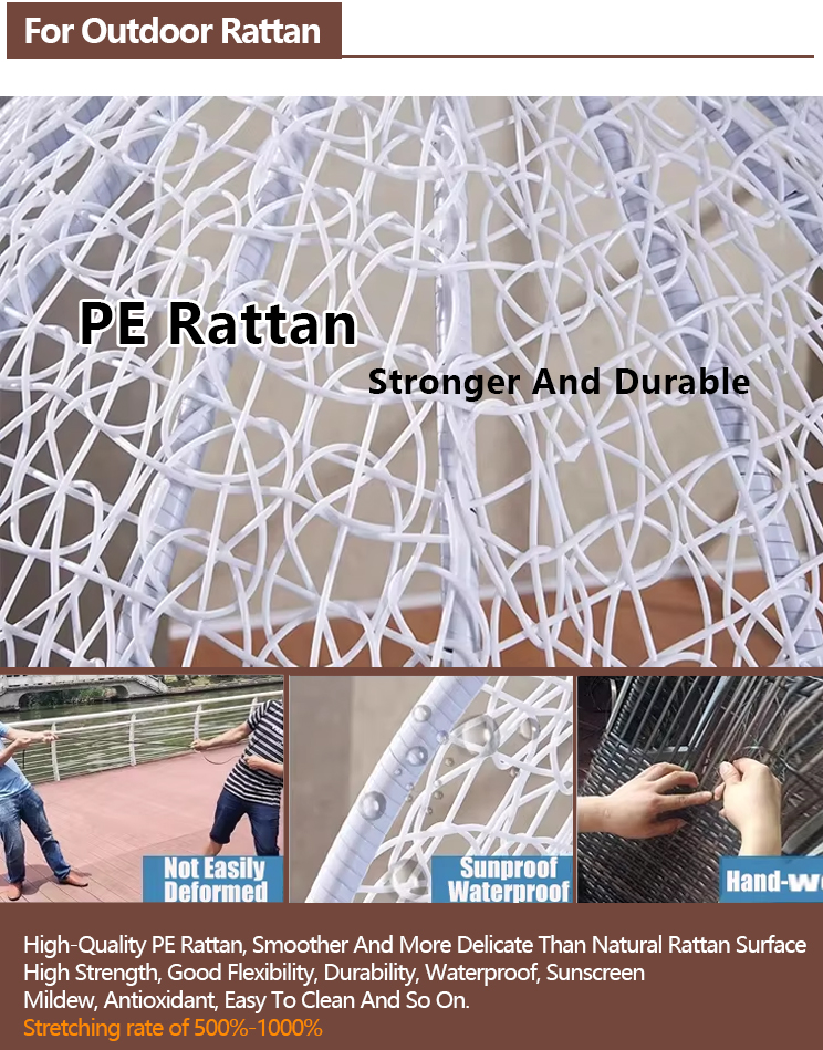 Качели подвесные кокон ротанг с подставкой садовые