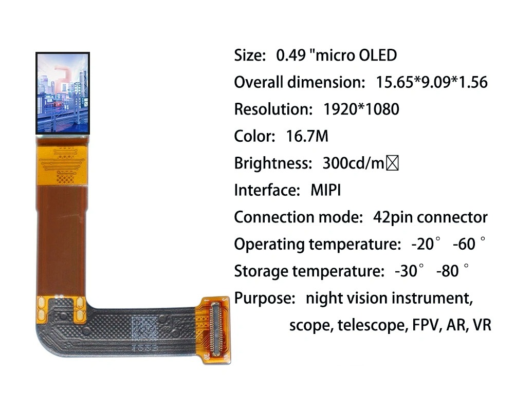 Миниатюрный TFT-дисплей 0.39-0.71 дюйма для AR-очков