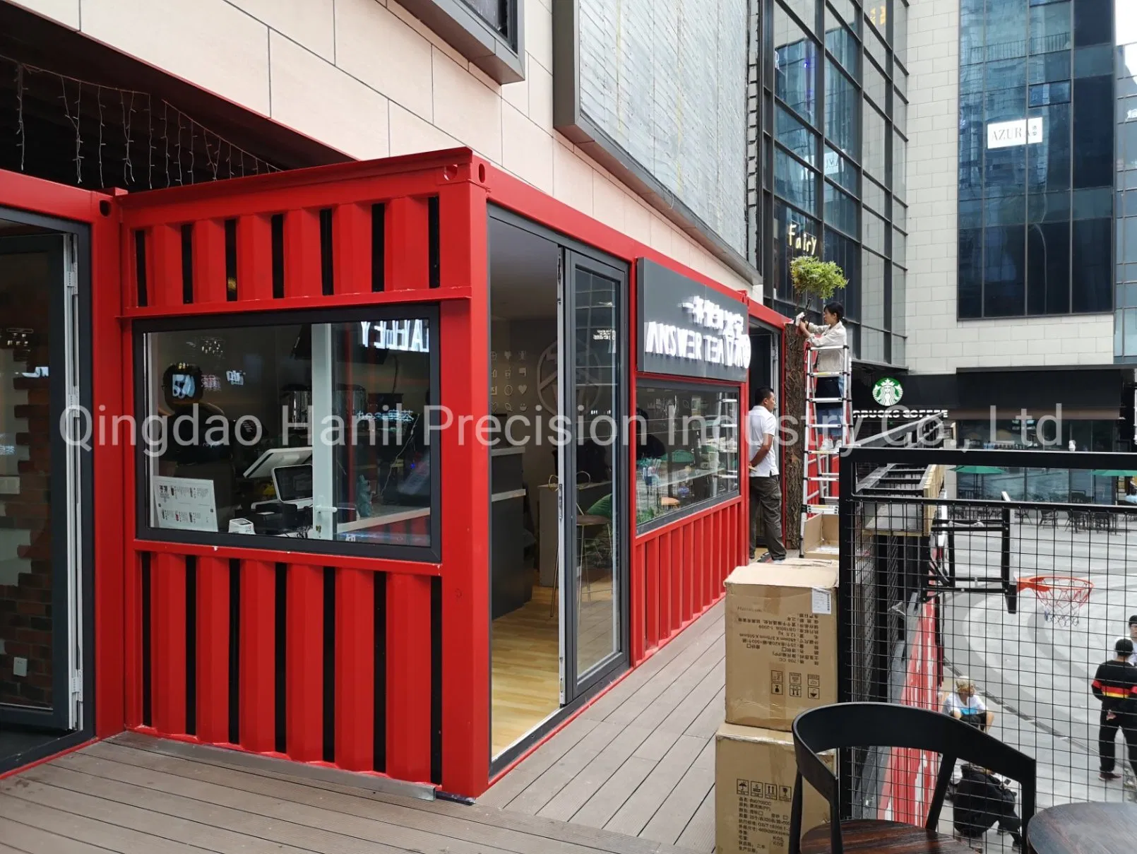 Customized 20FT 40FT Prefabricated /Prefab Modular Steel Container House for Wanda Plaza in Qingdao