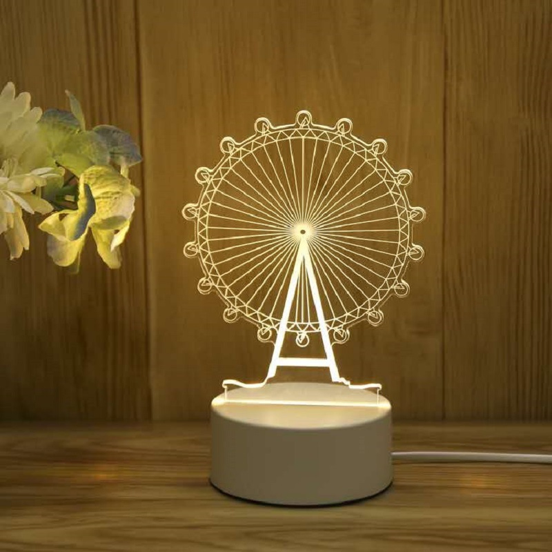 Wooden Base Acrylic LED Night Light