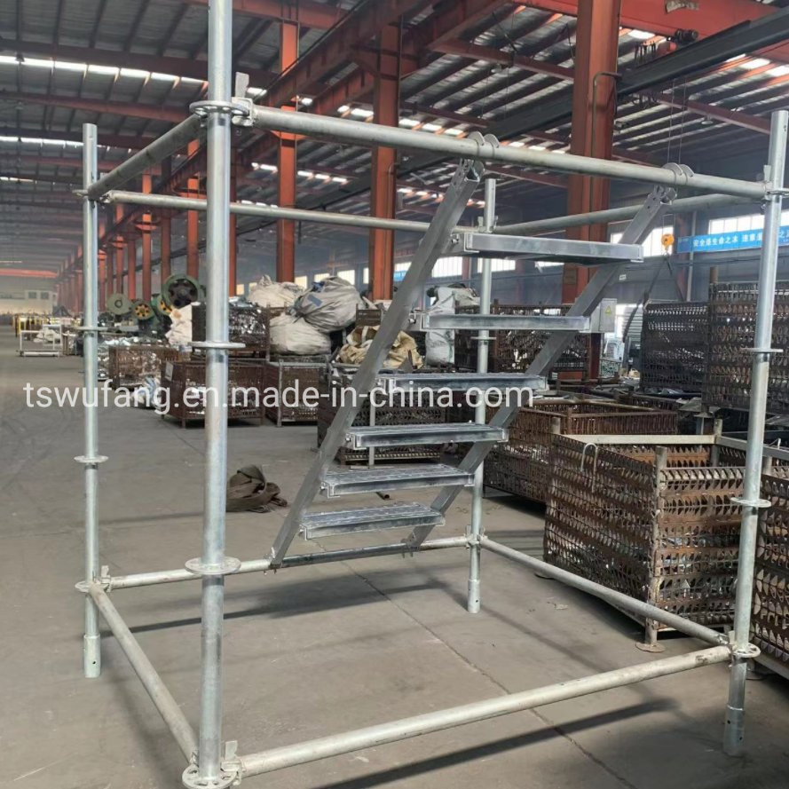 Galvanized Steel Staircase Ladders for Construction Sites
