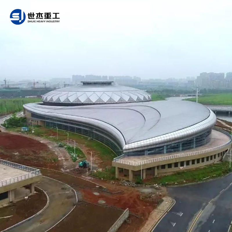 Factory Customized Spatial Grid Structure Light Weight Steel Frame Prefabricated Construction Steel Structure Steel Roof Truss Sports Stadium Architecture