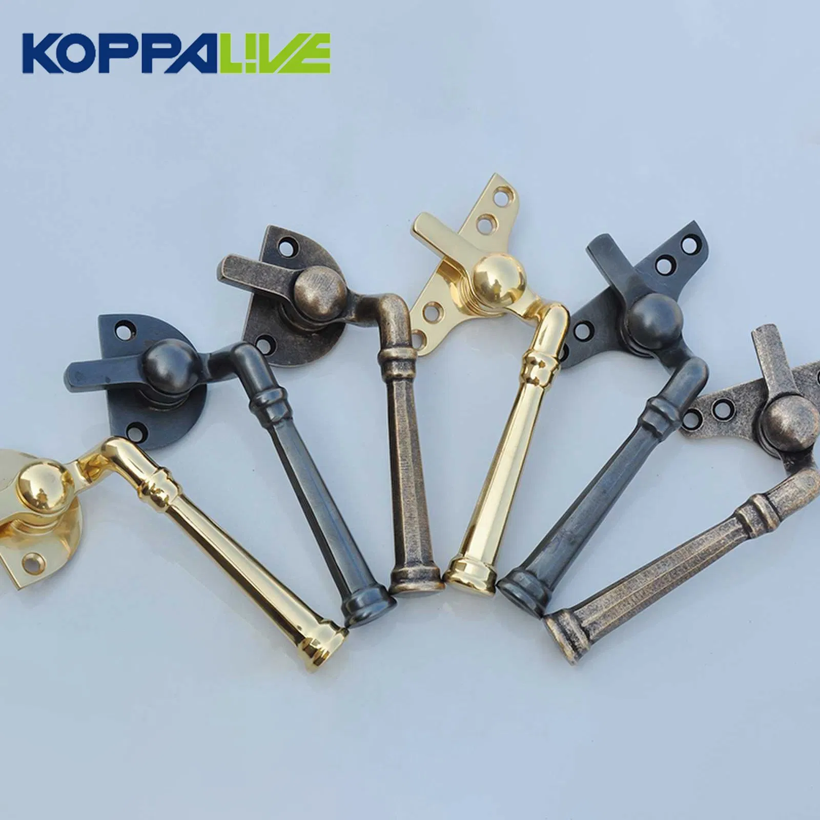 Koppalive High End Copper Casement Window Handle Design Brass Villa Barn Door Antique Bronze Gold Custom Window Lock
