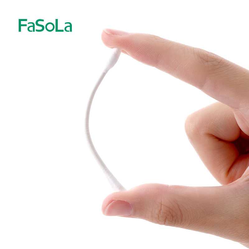 300 Count Double Round Thick Tips Natural Cotton Buds