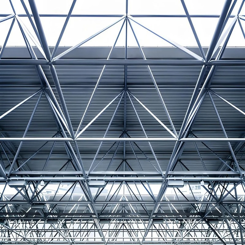 Pre-Engineered Steel Structure Construction Factory Warehouse Hangar Car Storage Shed with Sandwich Panel