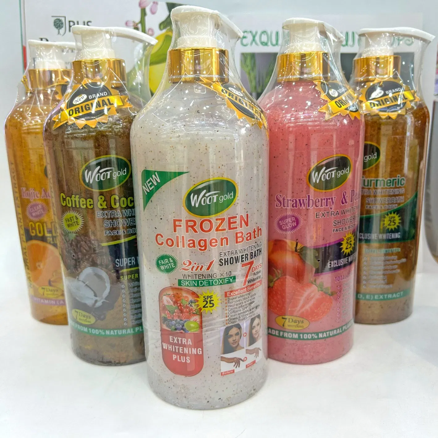 Wholesale Shower Gel Carrot Turmeric Shower Bath Exfoliating Whitening Nourishing