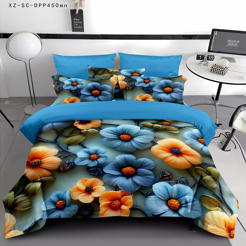 5D Digital Printed Bed in a Bag with Flat Sheet Twin/Queen/King Sizes