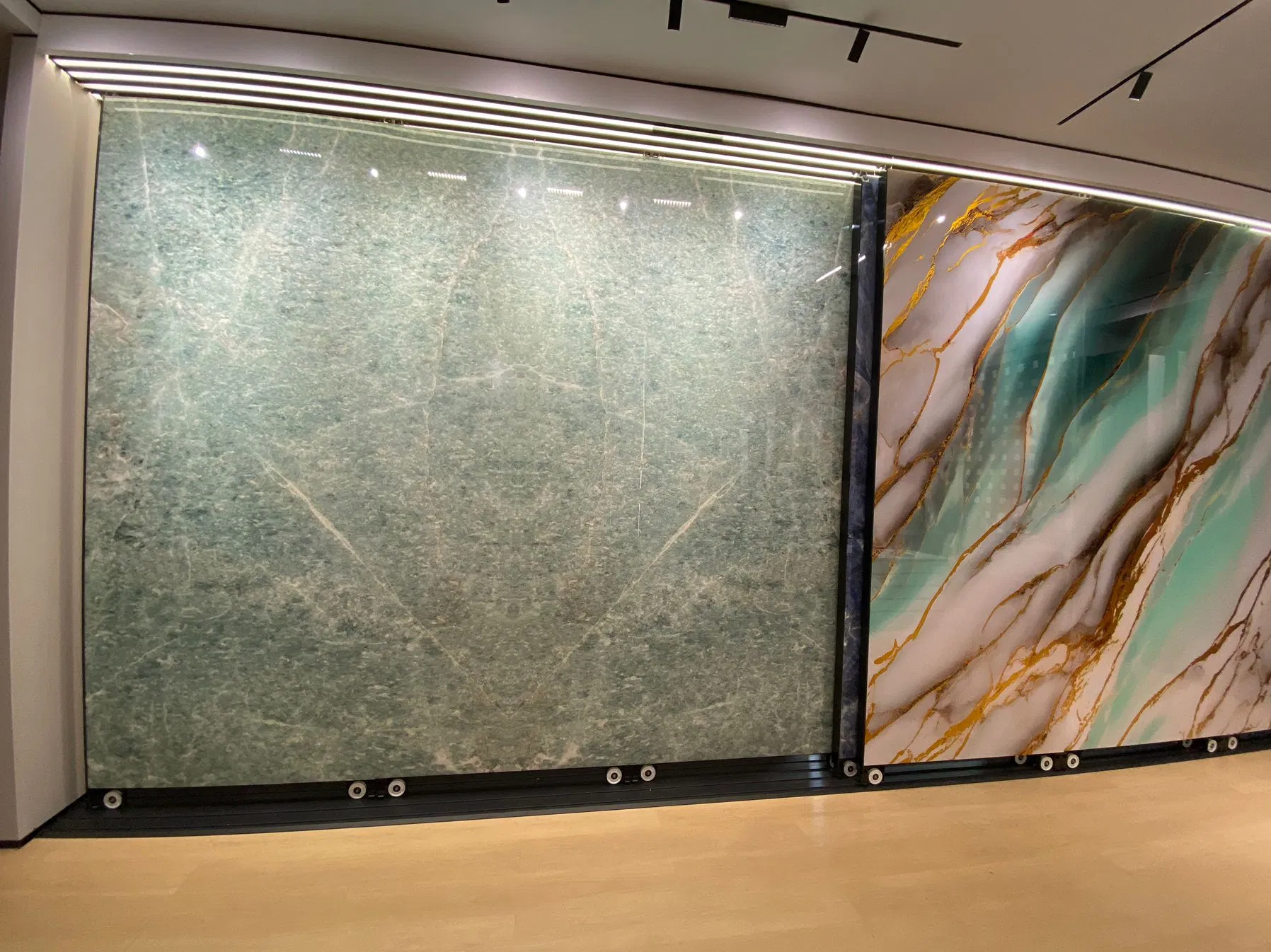 Hot Selling High Glossy Golden Gilded Marble Bamboo Charcoal WPC Wall Panel