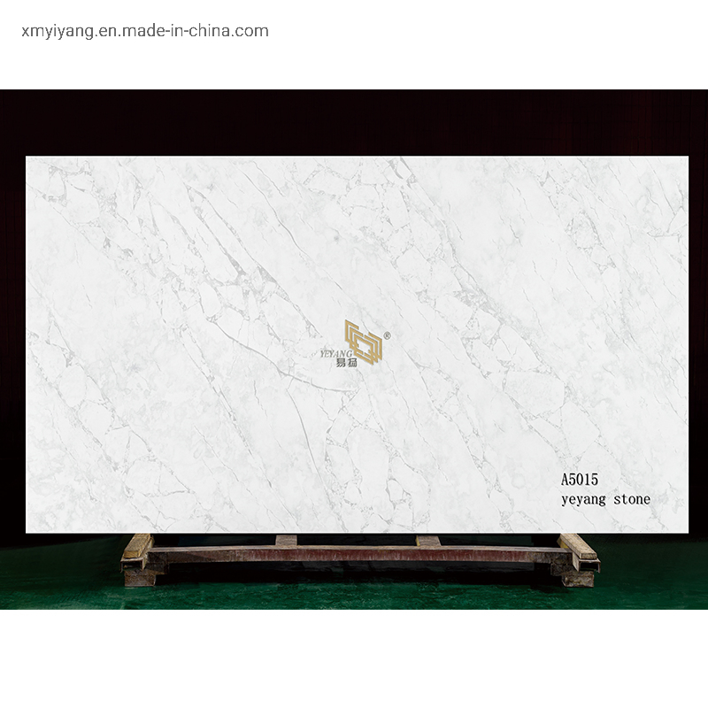 Natural Marble White Quartz Slabs for Countertops/Flooring/Wall/Tiles Designed by Kitchen/Bathroom
