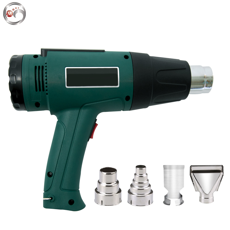 Heat Gun Kit 2000W with Dual-Temperature 5 Nozzles, Hot Air Gun 122f-1022f Heating in Seconds for DIY Shrink PVC Tubing/Wrapping/Crafts, Brownish Green