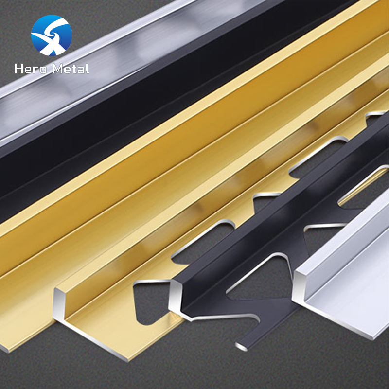 Decorative Transition Trim Aluminum 2.5m Silver Counter Top Floor Hero Metal Border Jolly Tile Straight Shape Strips